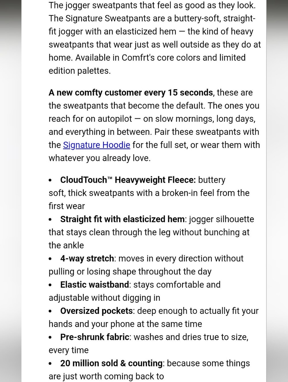 Comfrt Signature Sweatpants- L - Picture 8 of 9